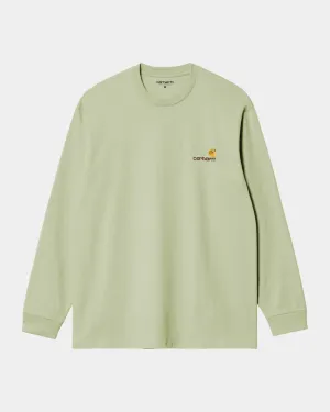American Script Long Sleeve T-Shirt | Pale Olive Carhartt WIP