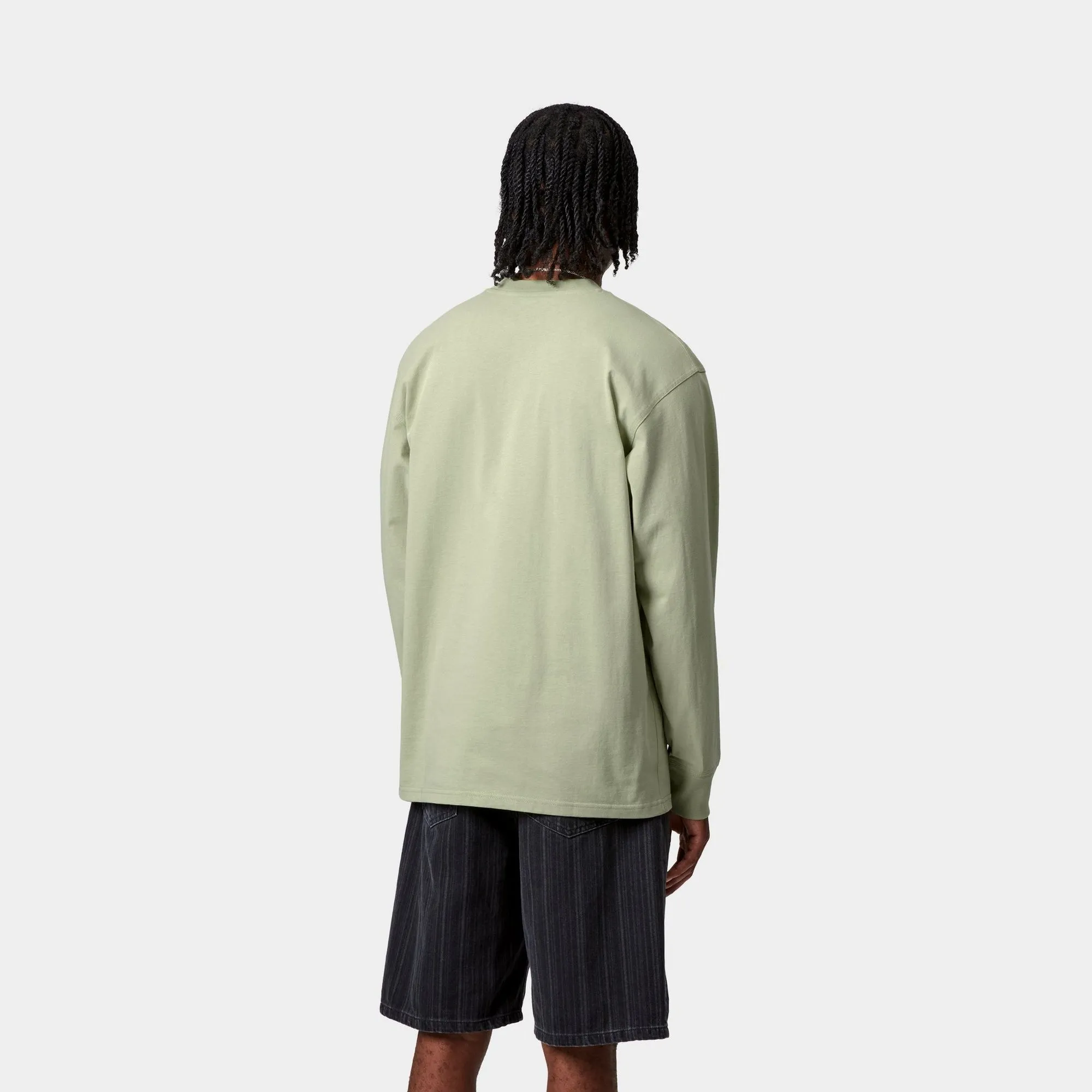 American Script Long Sleeve T-Shirt | Pale Olive Carhartt WIP