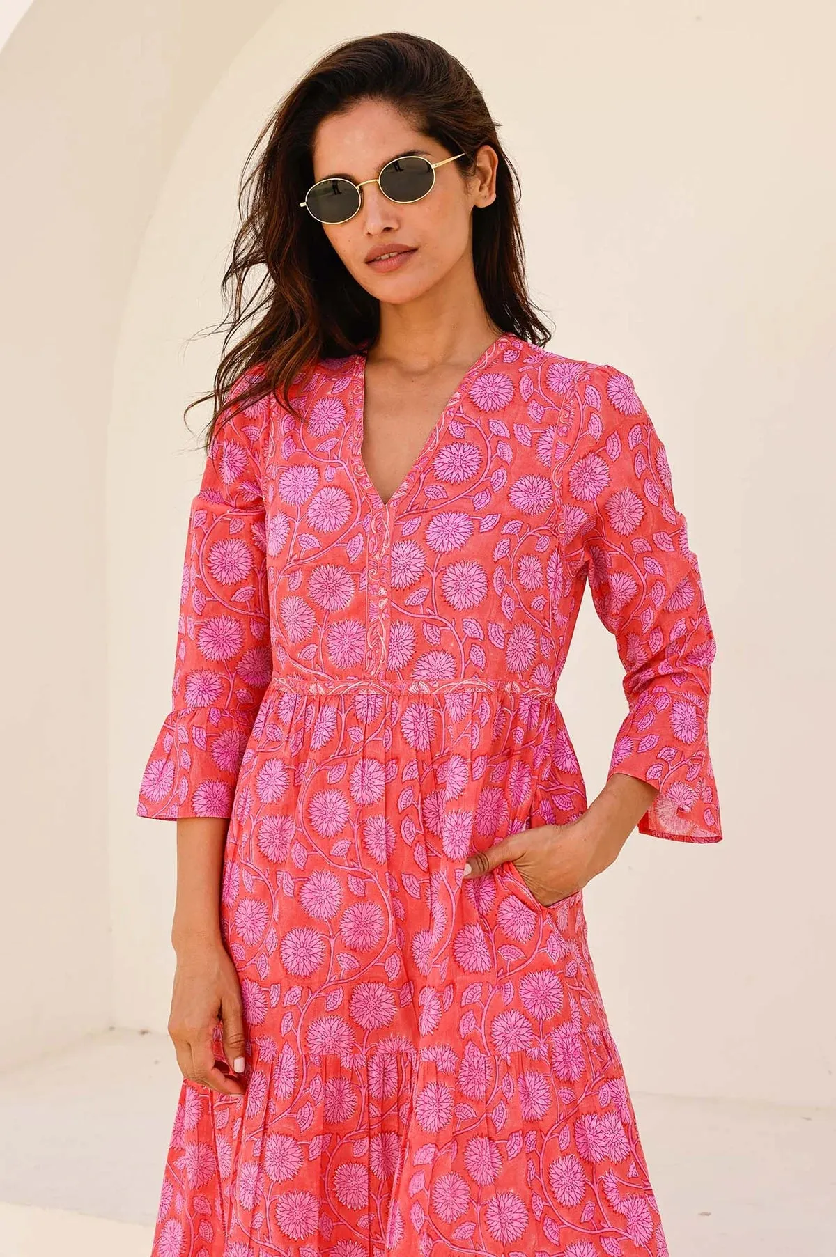 Aspiga Clothing Womens Hayden Dress - Red/pink