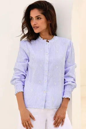 Aspiga Womens Stripe Shirt - Blue/white