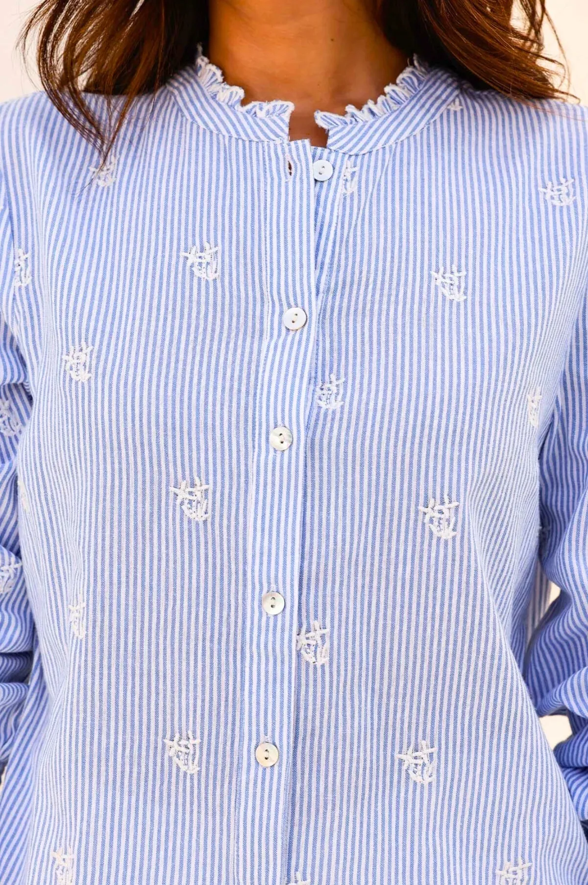 Aspiga Womens Stripe Shirt - Blue/white
