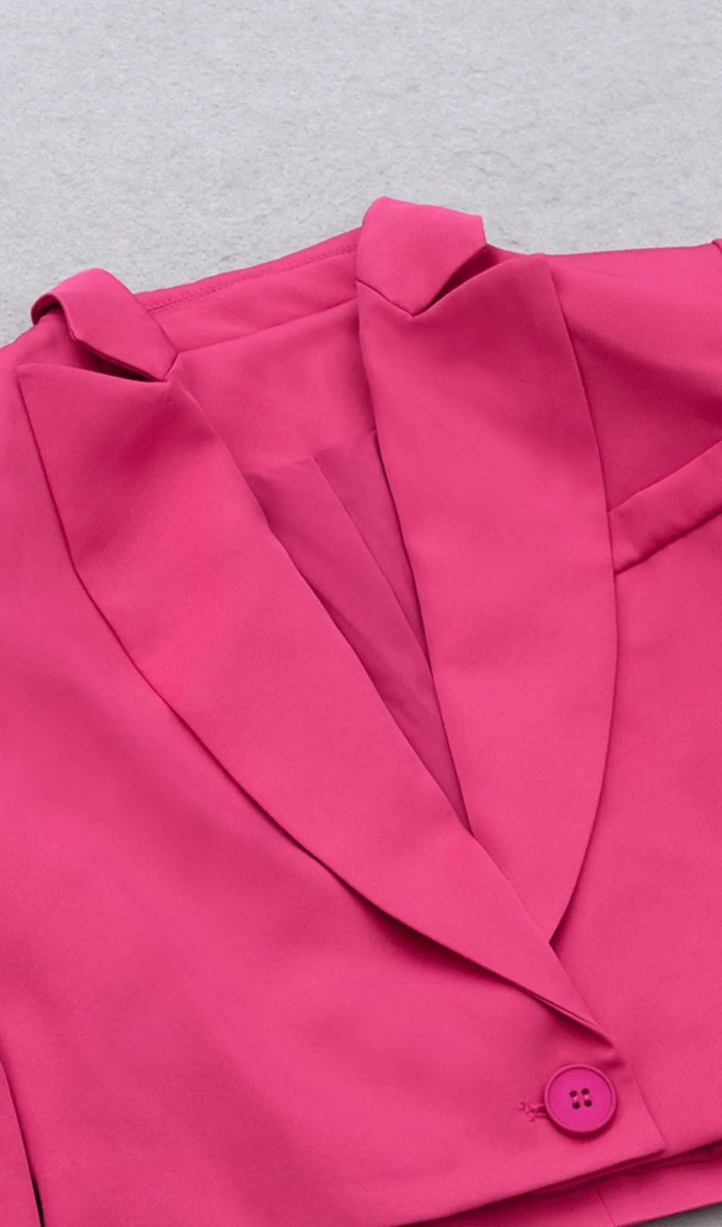 BARBIE PINK DRAWSTRING SLING SHORT SKIRT SUIT Gloria Lanvin