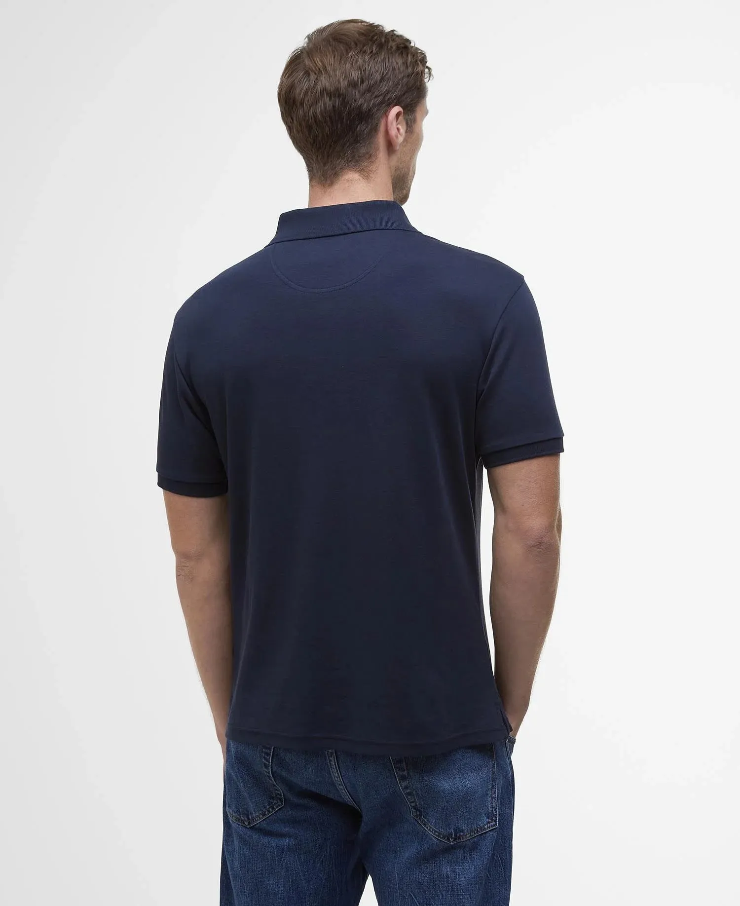 Barbour Mens Drayton Linen polo shirt - Blue, Mist or Navy