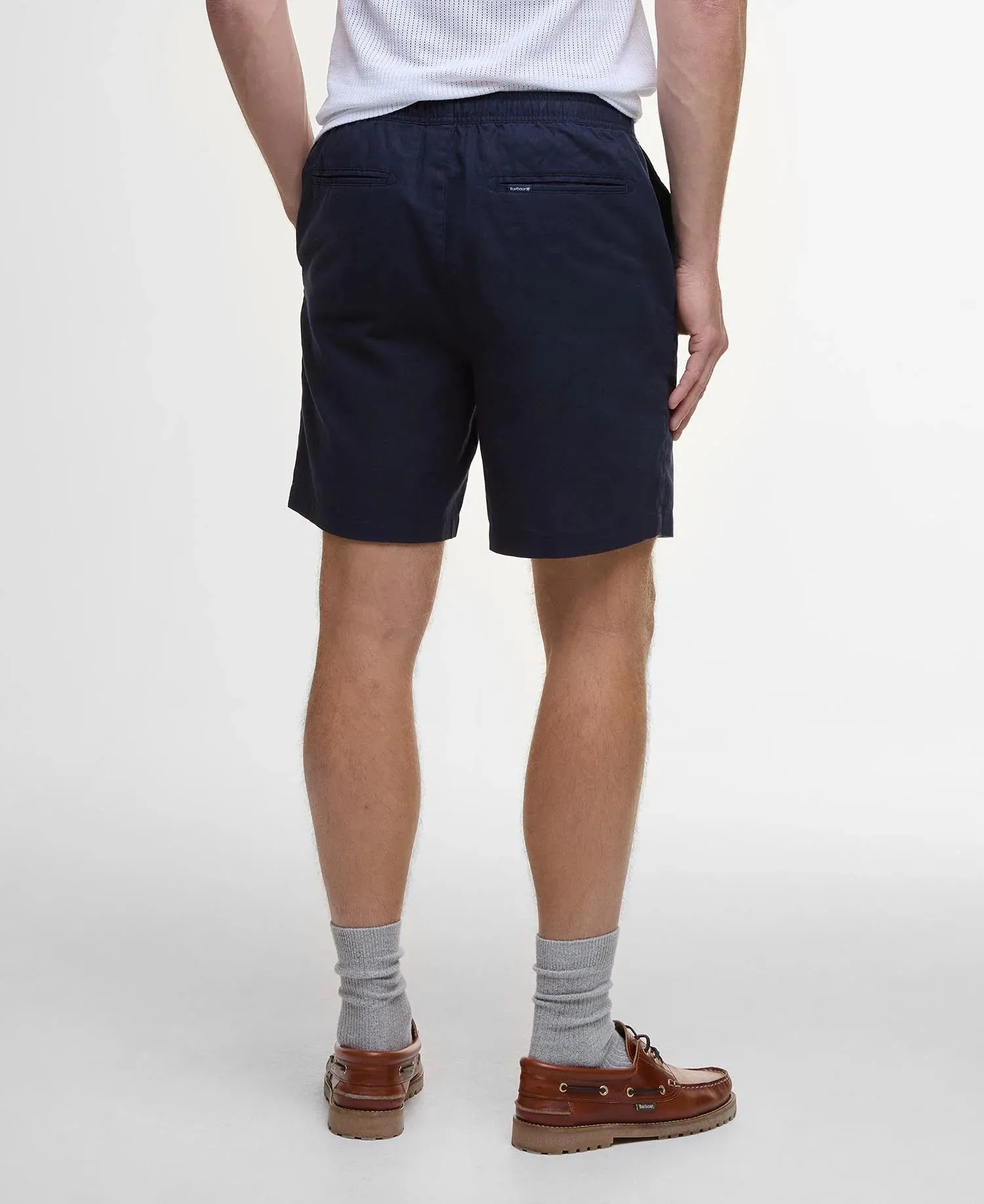 Barbour Mens Drayton Linen polo shirt - Blue, Mist or Navy