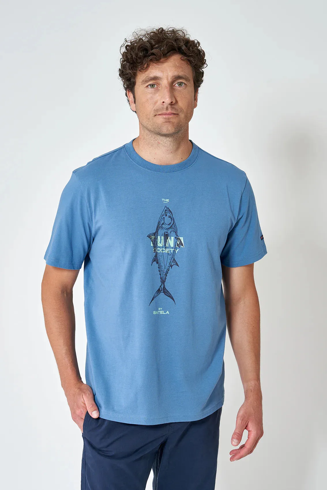 Batela Mens Fish T shirt - Blue