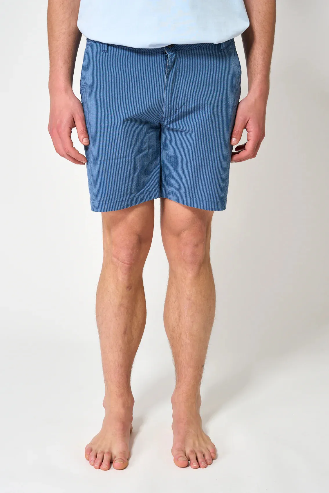 Batela Mens Seersucker short - Green or navy