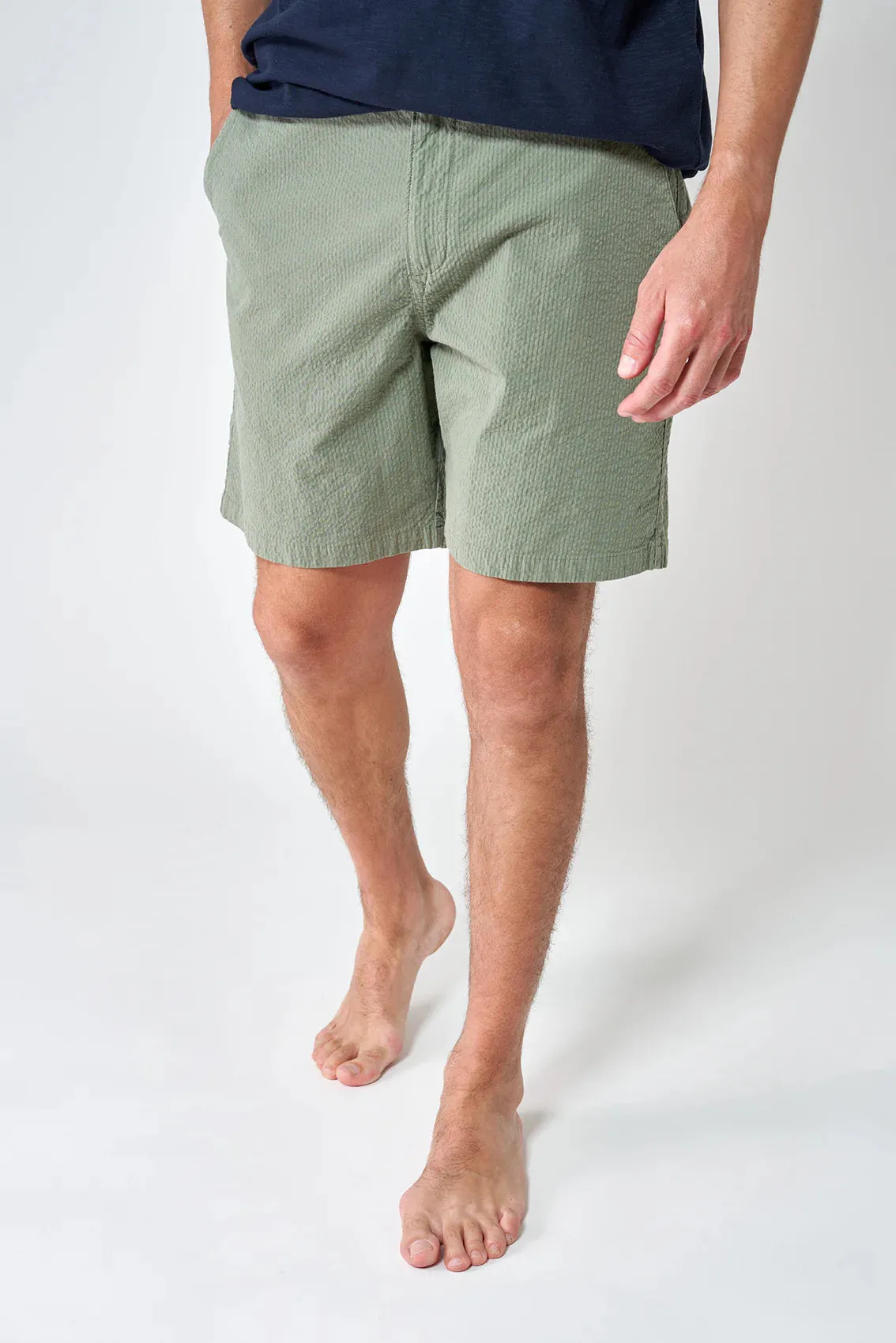 Batela Mens Seersucker short - Green or navy