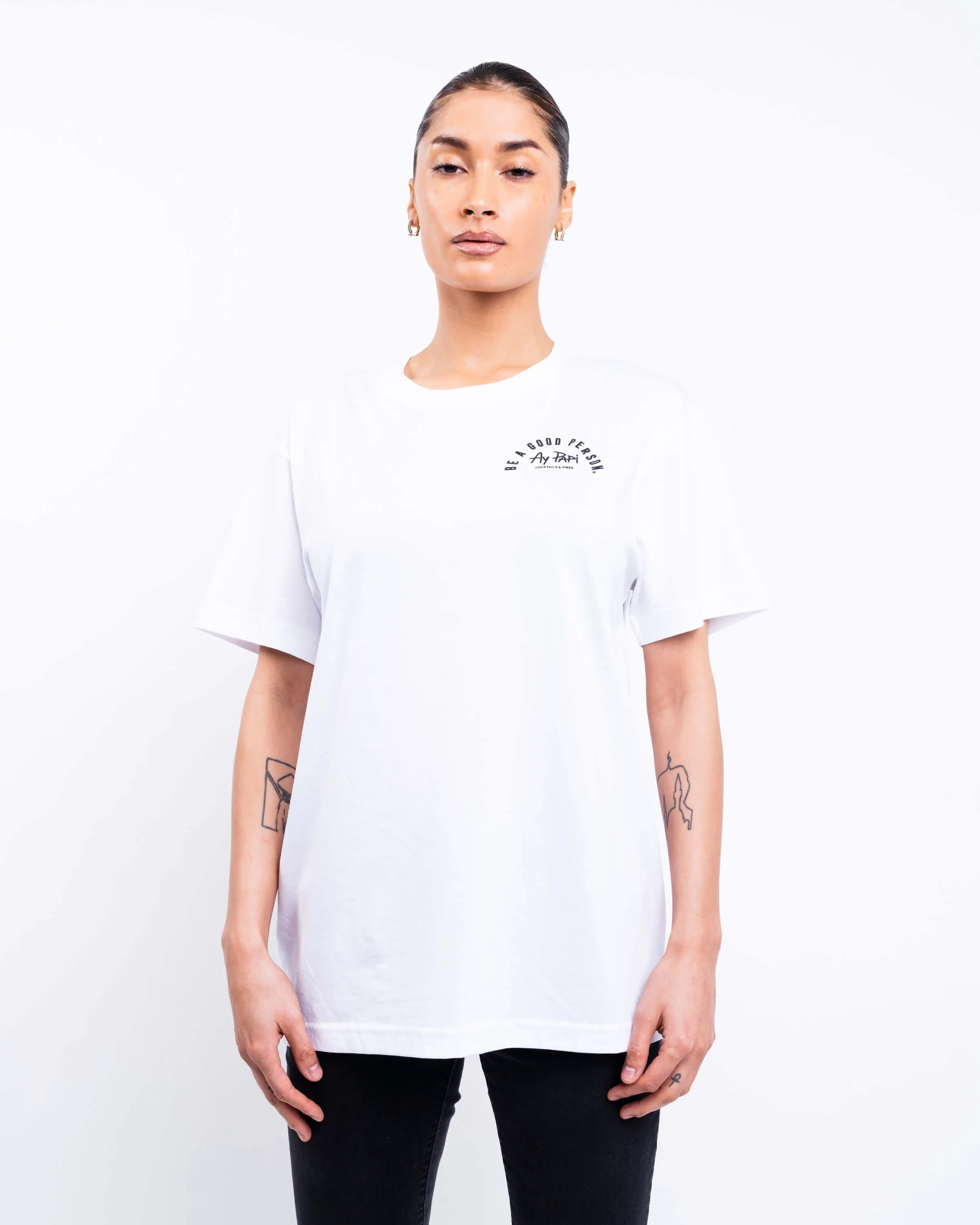 BE A GOOD PERSON X AY PAPI T-Shirt - White
