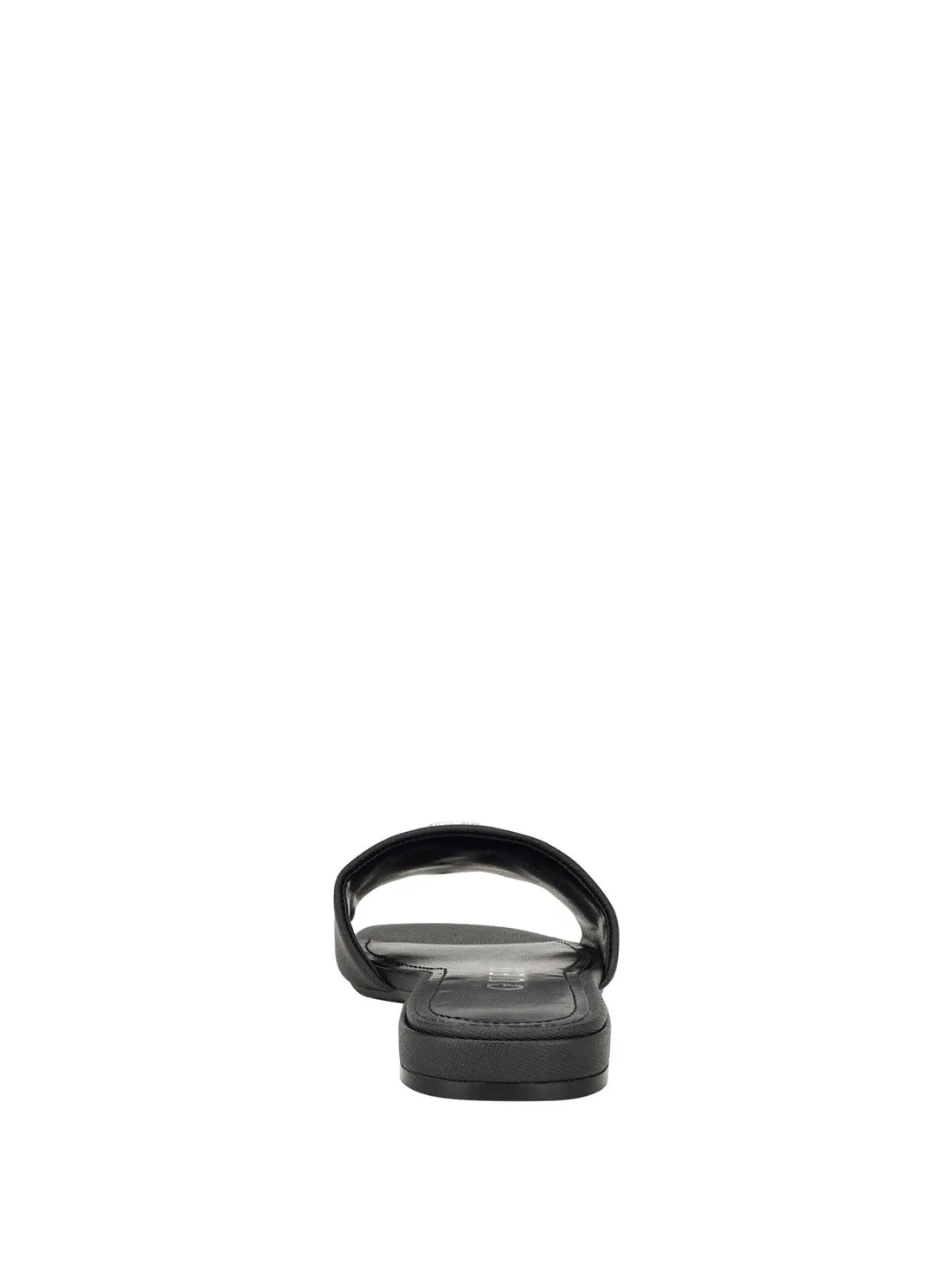 Black Tamed Slide Sandals Guess