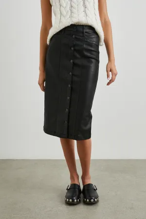 BROADWAY SKIRT - COATED NOIR Rails