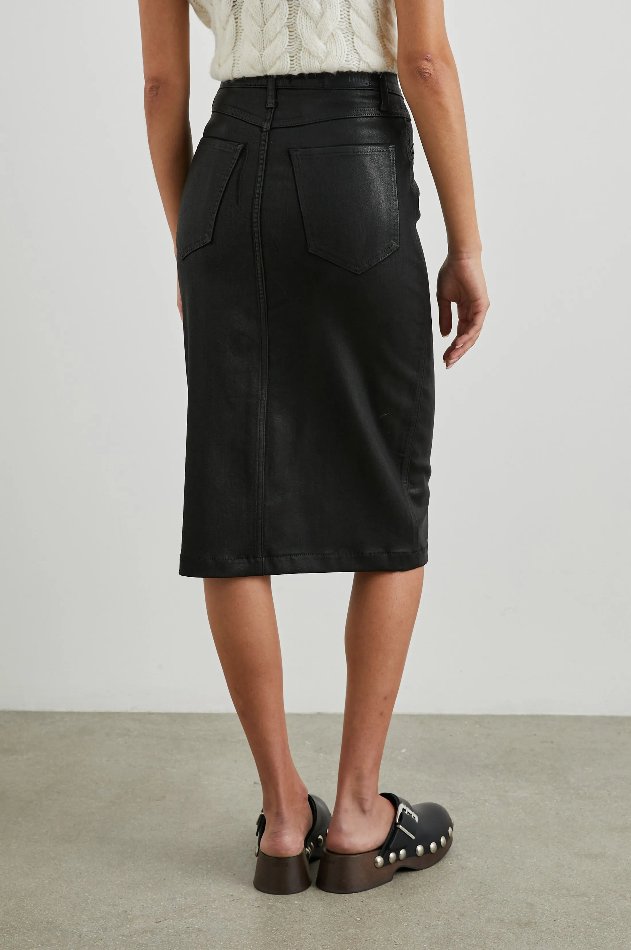 BROADWAY SKIRT - COATED NOIR Rails