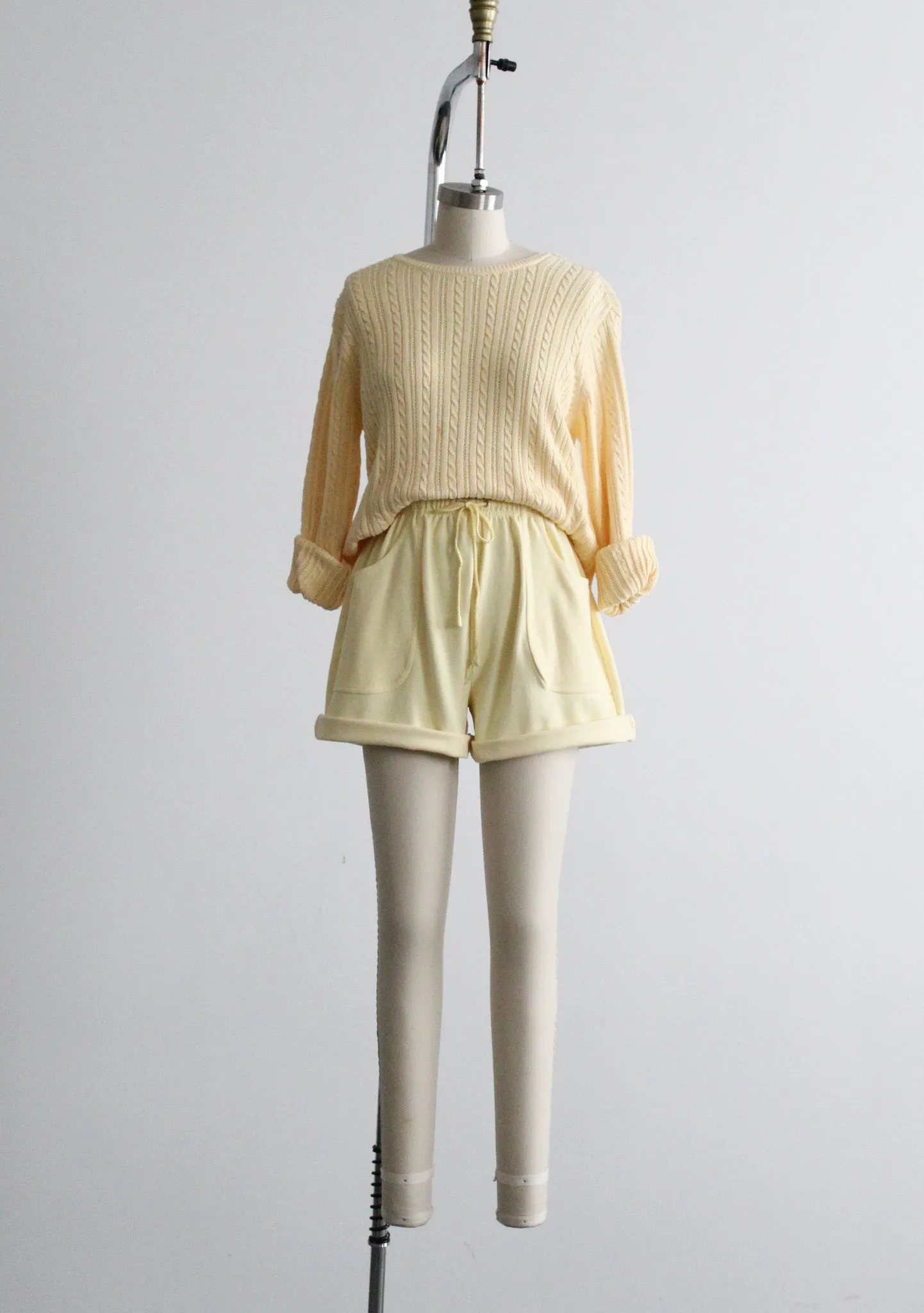 butter cable knit sweater 1919 Vintage