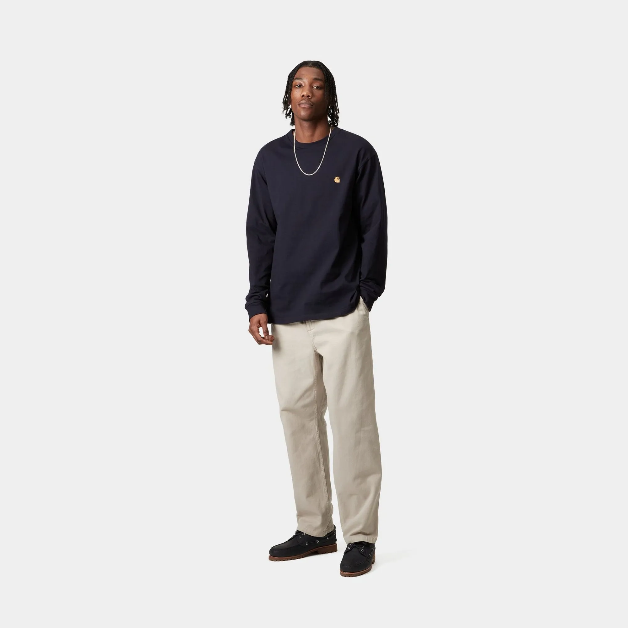 Chase Long Sleeve T-Shirt | Dark Navy Carhartt WIP