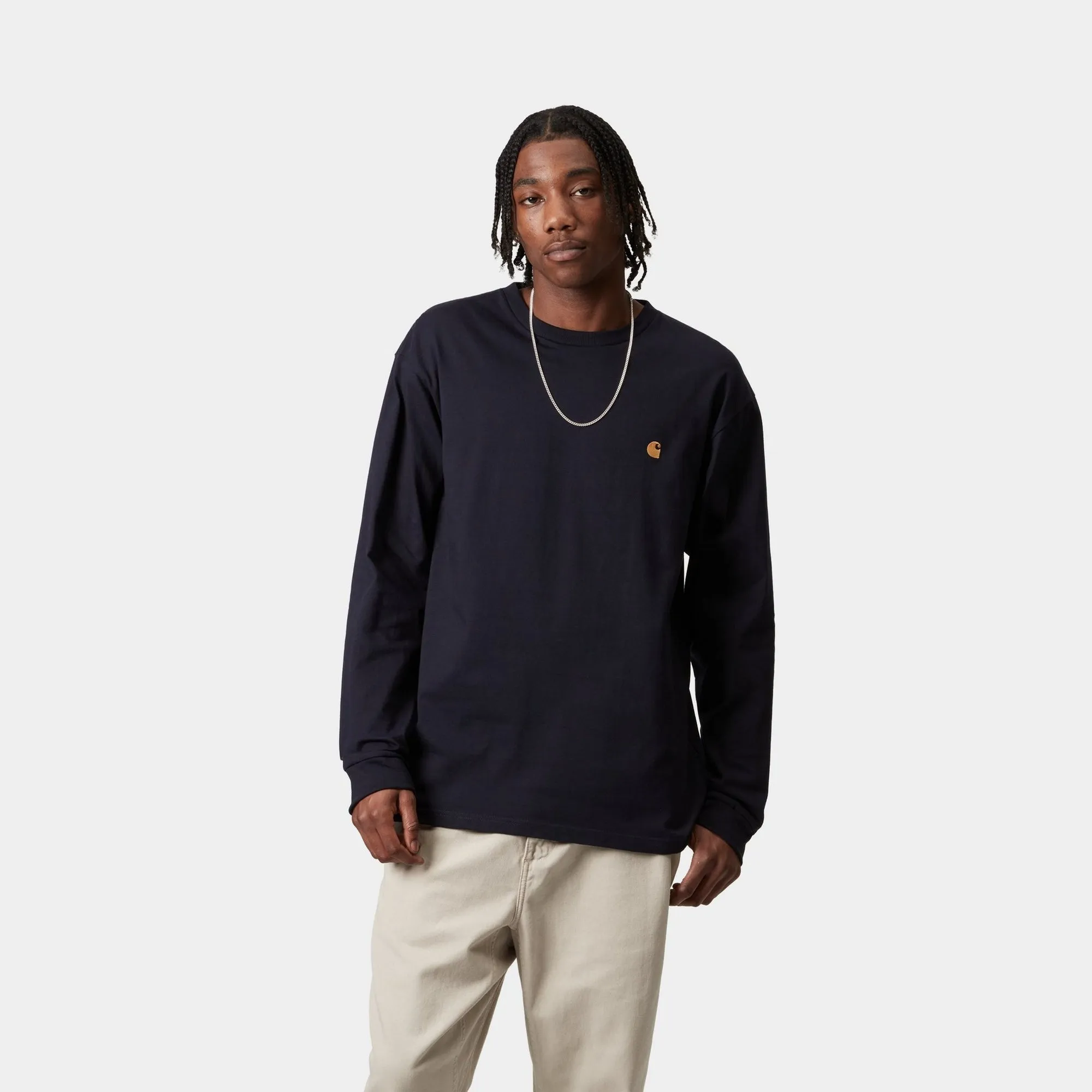 Chase Long Sleeve T-Shirt | Dark Navy Carhartt WIP