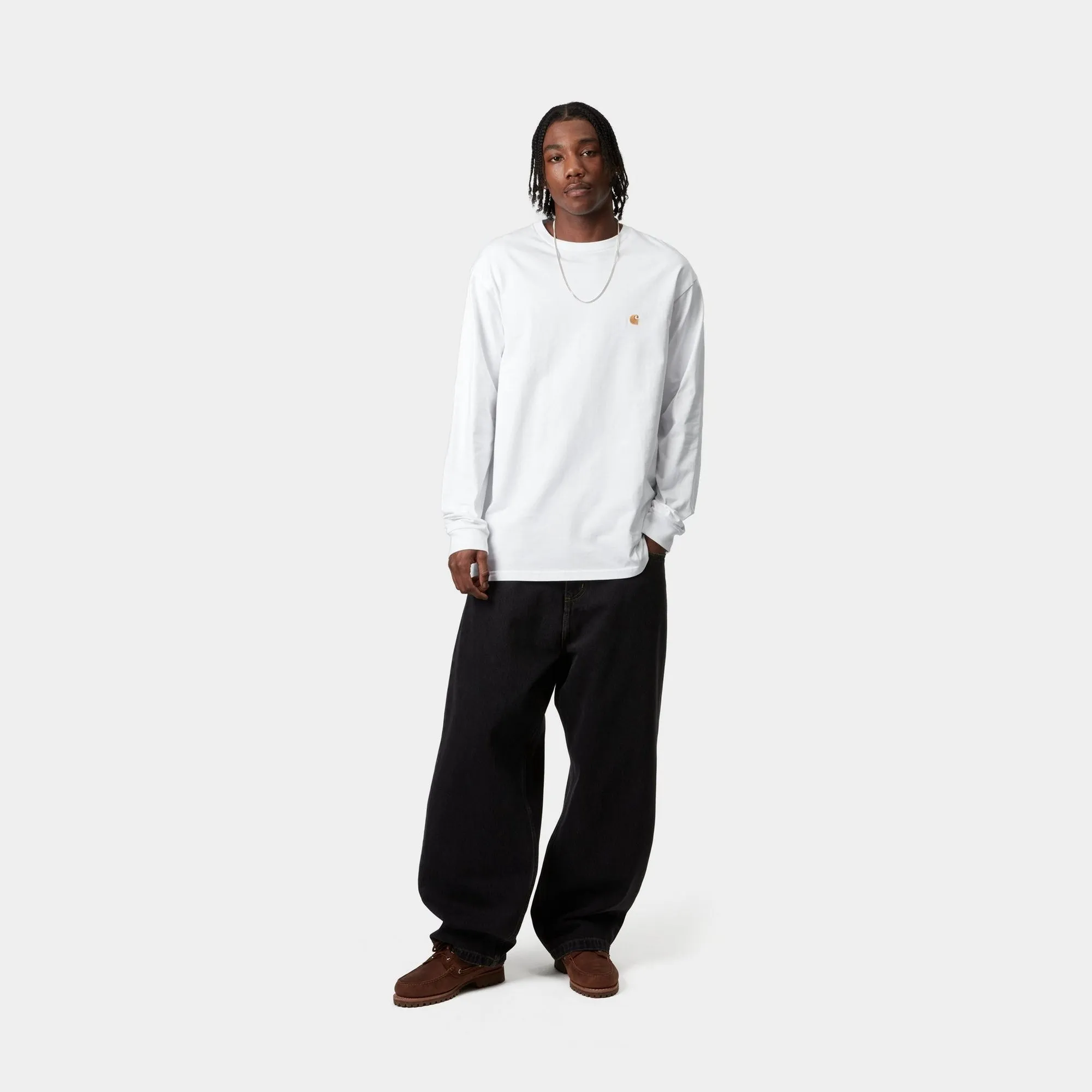 Chase Long Sleeve T-Shirt | White Carhartt WIP