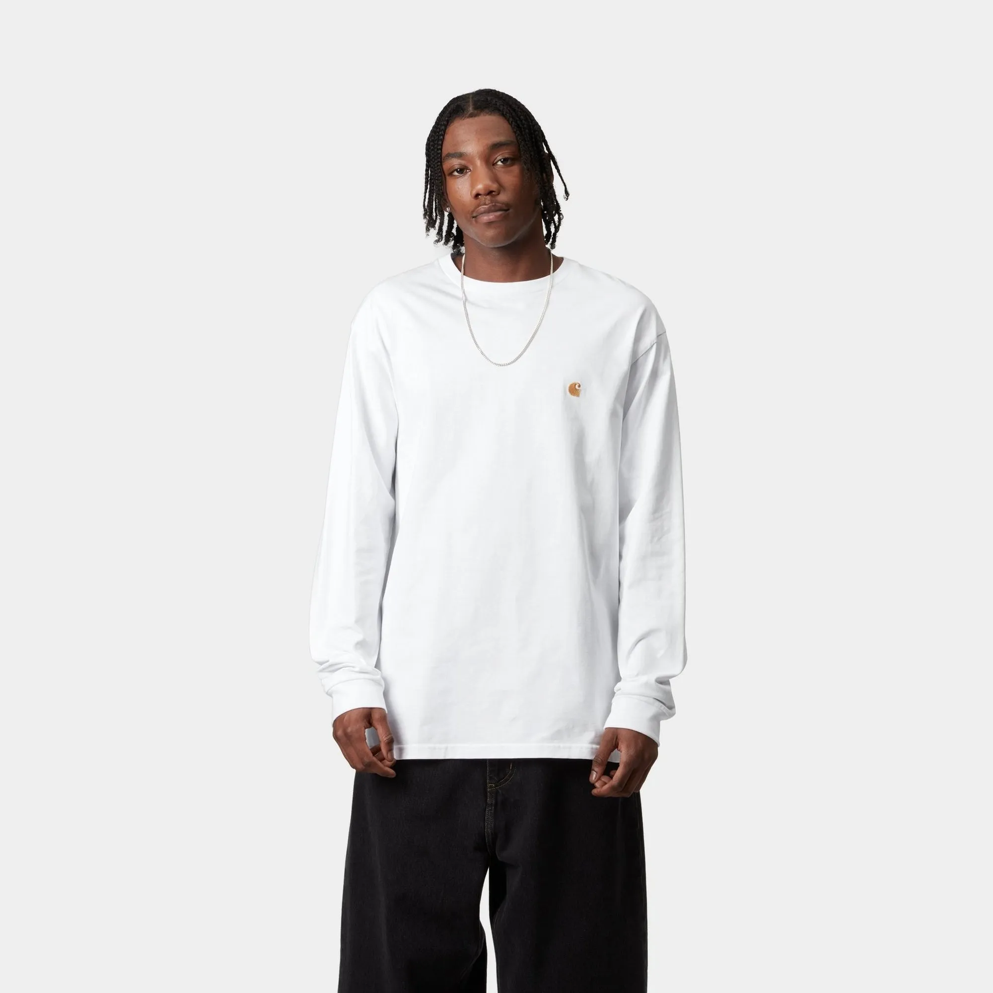 Chase Long Sleeve T-Shirt | White Carhartt WIP