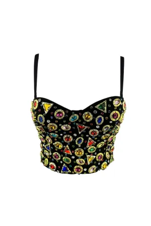 Colorful Stones Short Waist Corset Gloria Lanvin