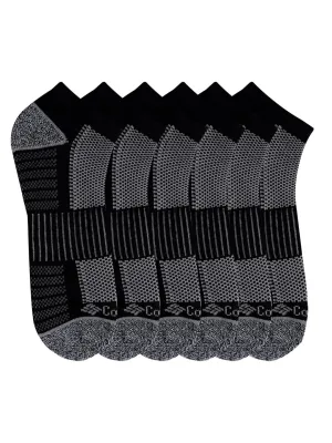 Columbia Men Black SOCKS MN 6P NS/PIQ FTBED (6 Pairs) (Non Returnable)