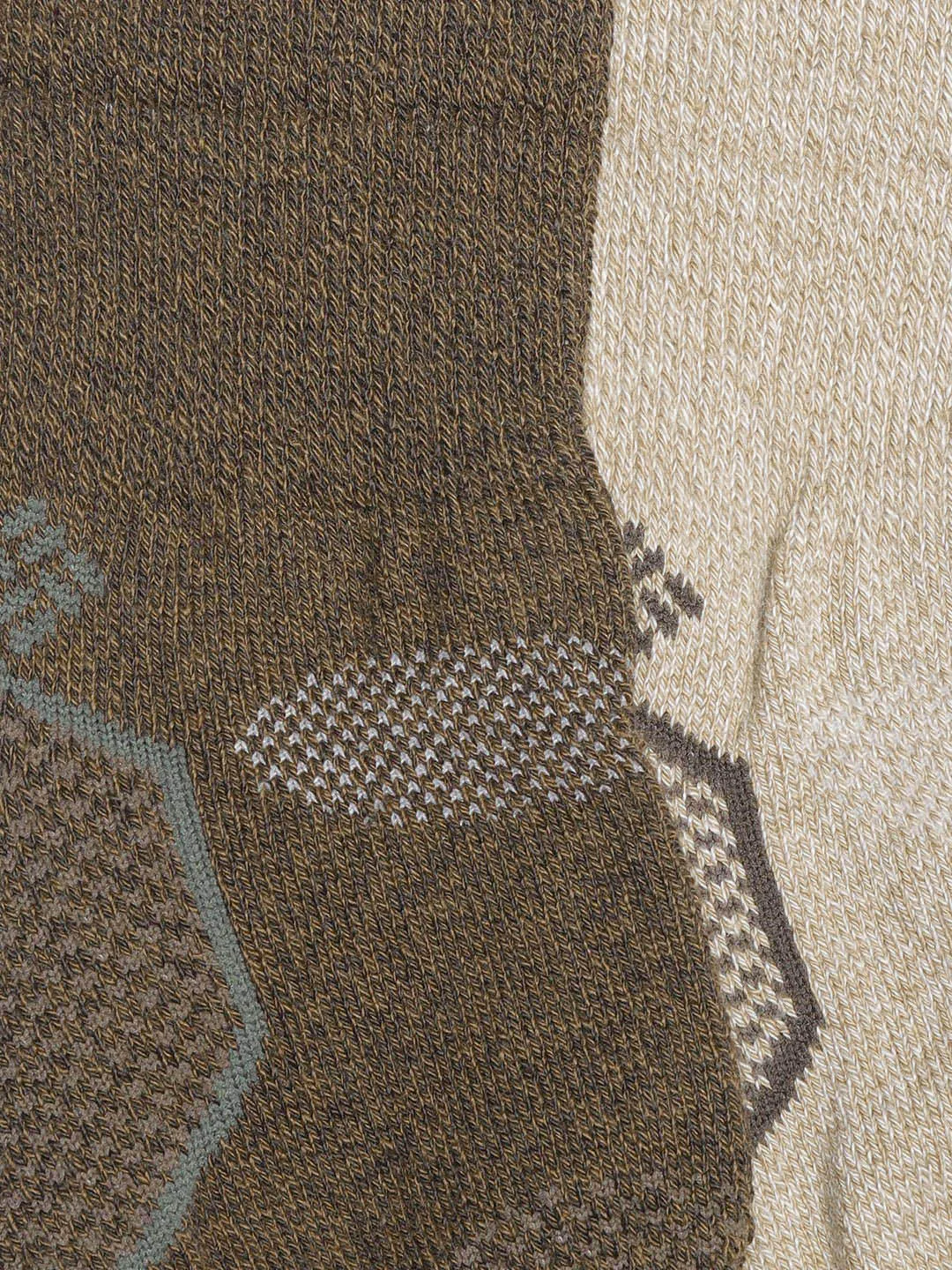Columbia Men Brown SOCKS MN 2P QTR-BAL PT KHA/BRN (2 Pairs) (Non Returnable)