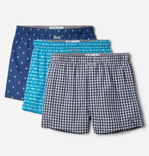Columbia Men Multicolor PFG Printed Woven Boxer Pack of 3