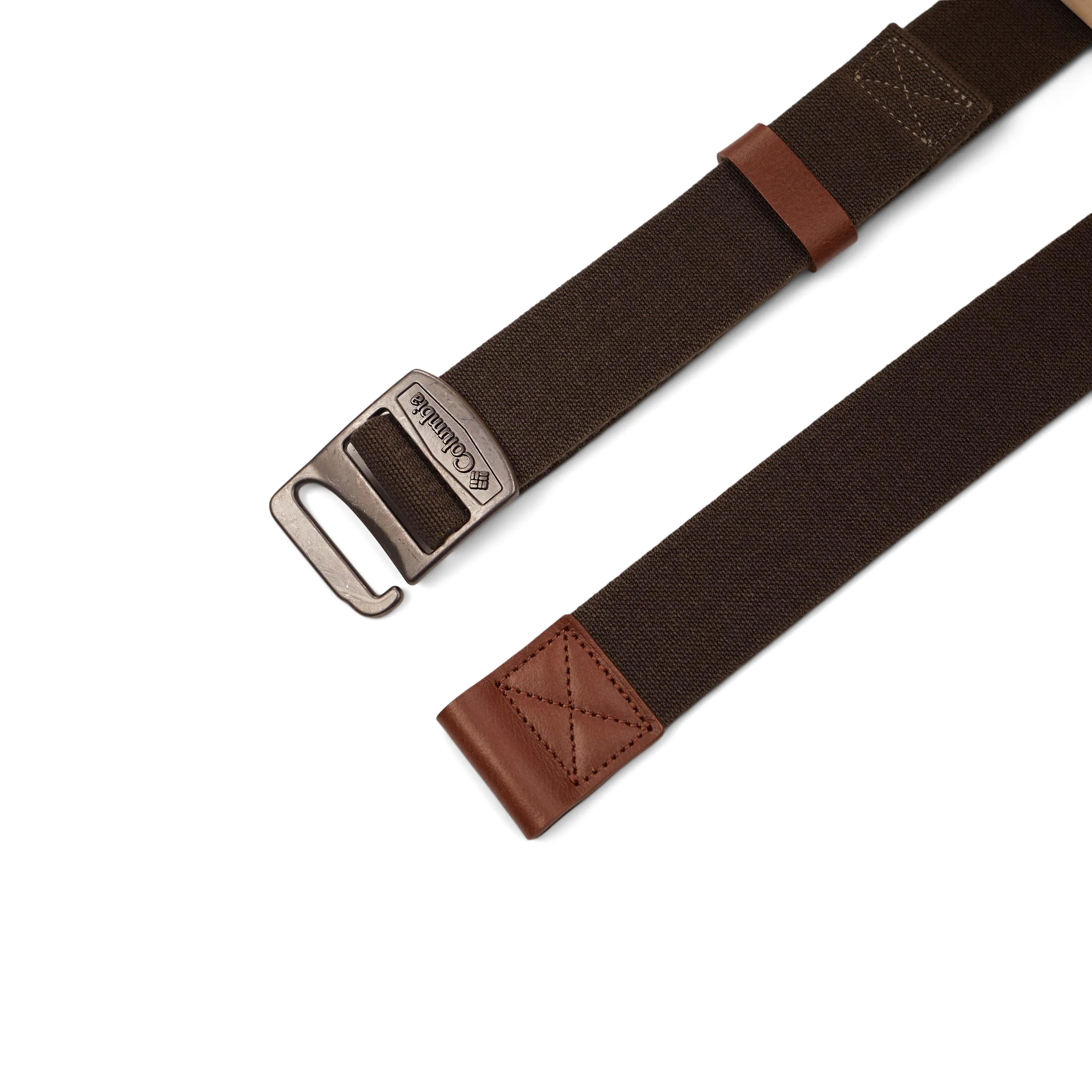 Columbia Mens Green Cascase Locks Stretch Belt with hook