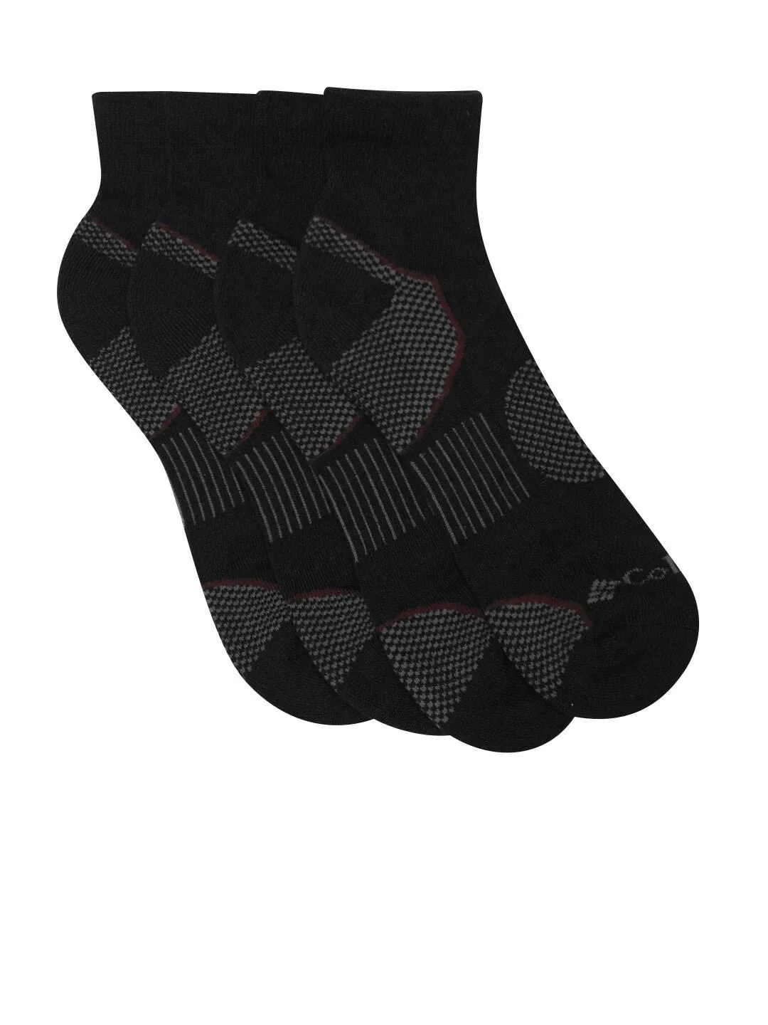 Columbia Unisex Black SOCKS MN 2P QUARTER-BALNCE PT (2 Pairs)