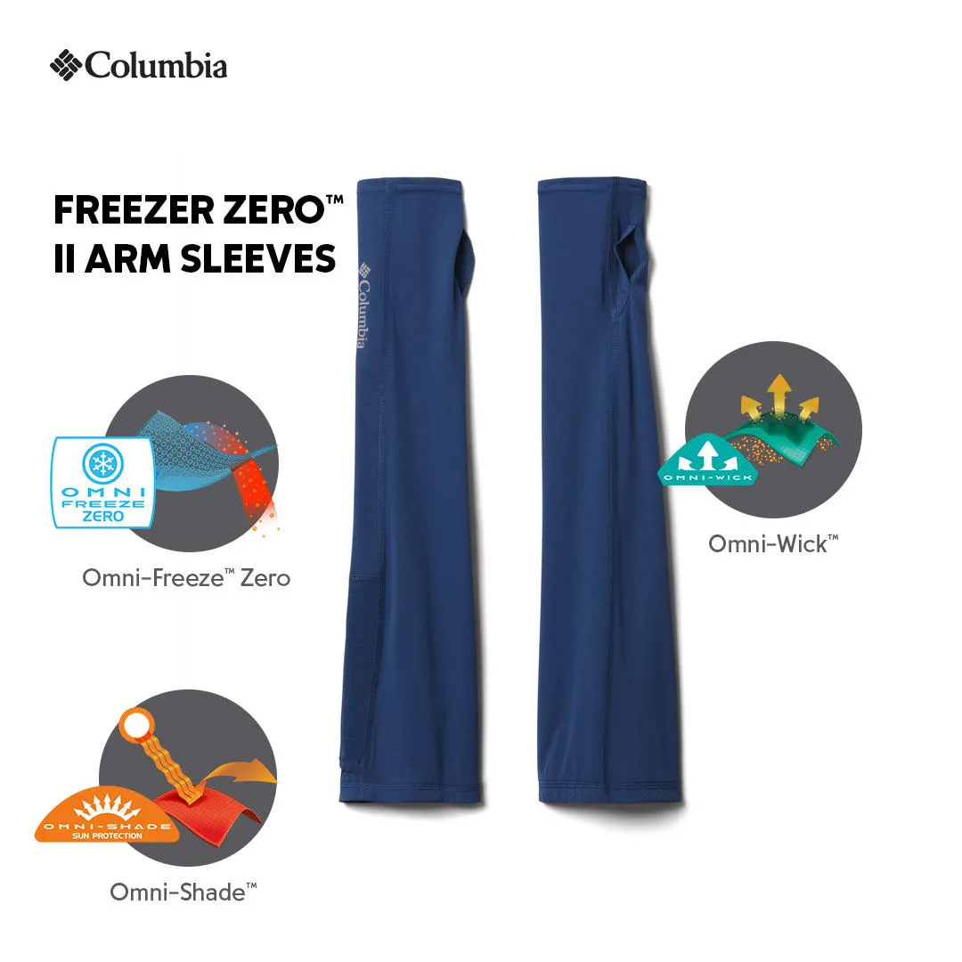 Columbia Unisex Blue Freezer Zero II Arm Sleeves