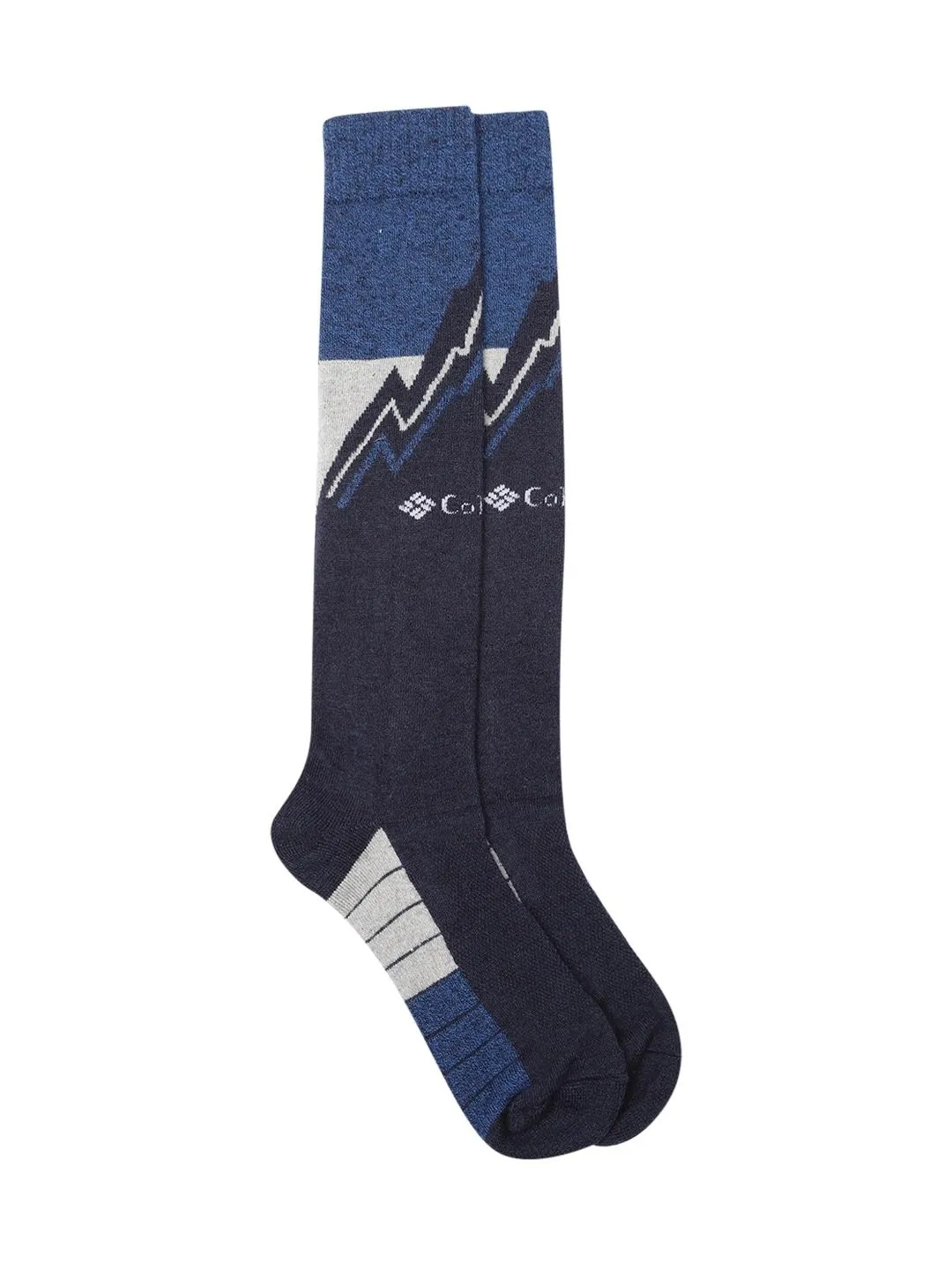 Columbia Unisex Blue SOCKS UX 1P SKI OTC/LARGE (1 Pair) (Non Returnable)