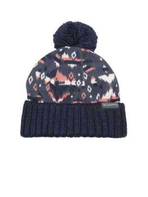 Columbia Unisex Blue Sweater Weather Pom Beanie