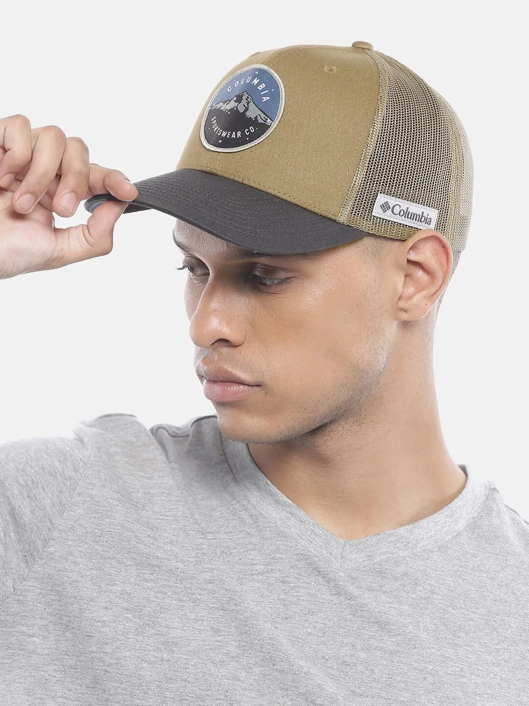 Columbia Unisex Brown Columbia Mesh Snap Back - High