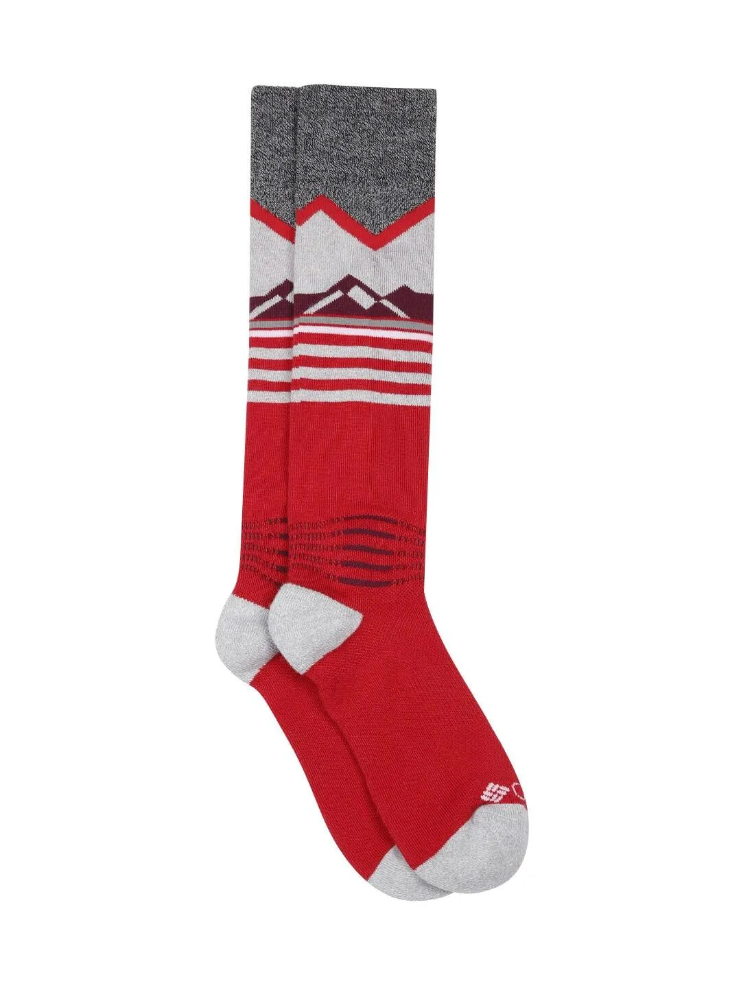 Columbia Unisex Red SOCKS UX 1P SKI OTC/LRG (1 Pair) (Non Returnable)