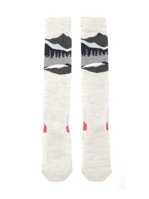 Columbia Unisex White SOCKS UX 1PR OMNI SKI-MTN-LRG (1 Pair) (Non Returnable)