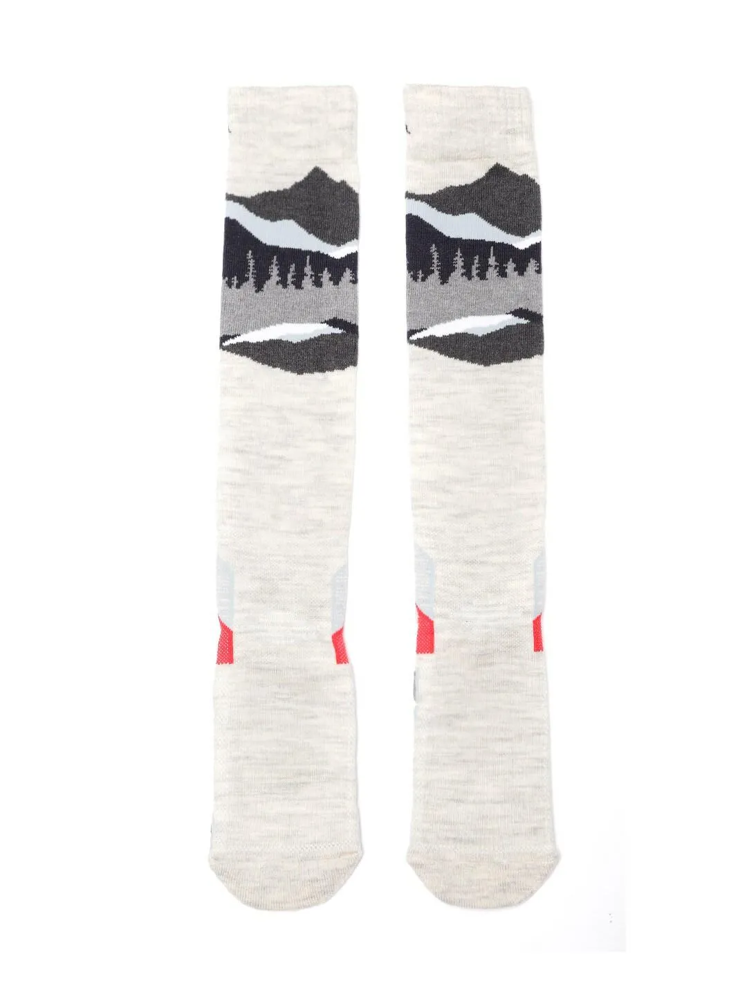 Columbia Unisex White SOCKS UX 1PR OMNI SKI-MTN-LRG (1 Pair) (Non Returnable)