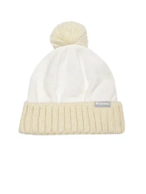 Columbia Unisex White Sweater Weather Pom Beanie