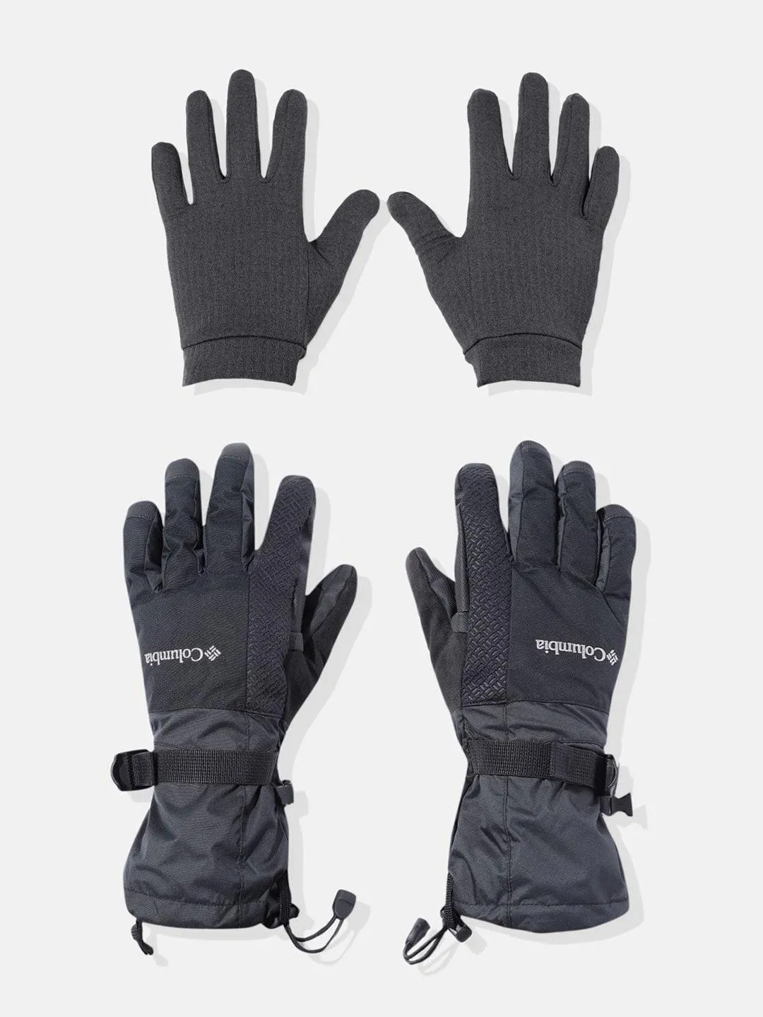 Columbia Women Black Bugaboo Interchange Gloves