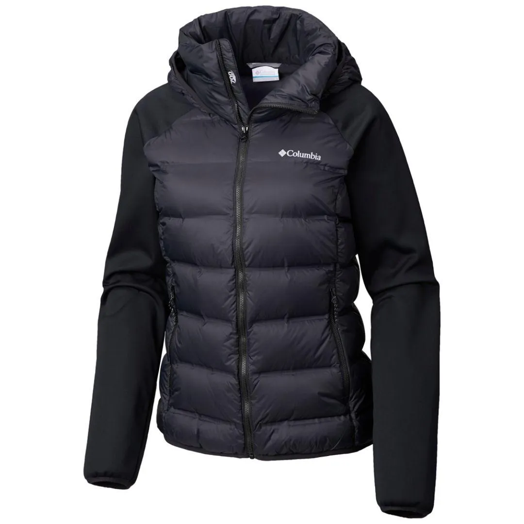 Columbia Women Black Heat Seal Explorer Falls Hybrid Down Jacket