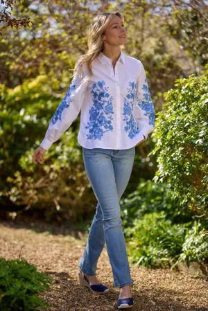 Cream Womens Daisy Shirt - White