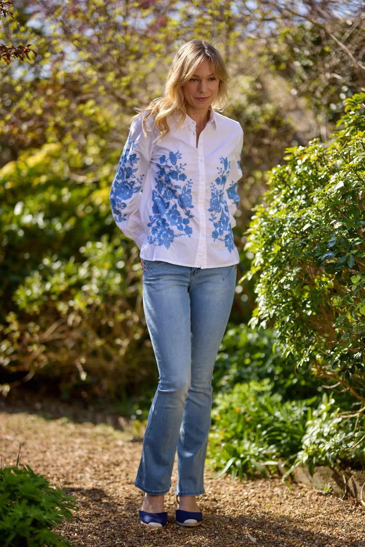 Cream Womens Daisy Shirt - White