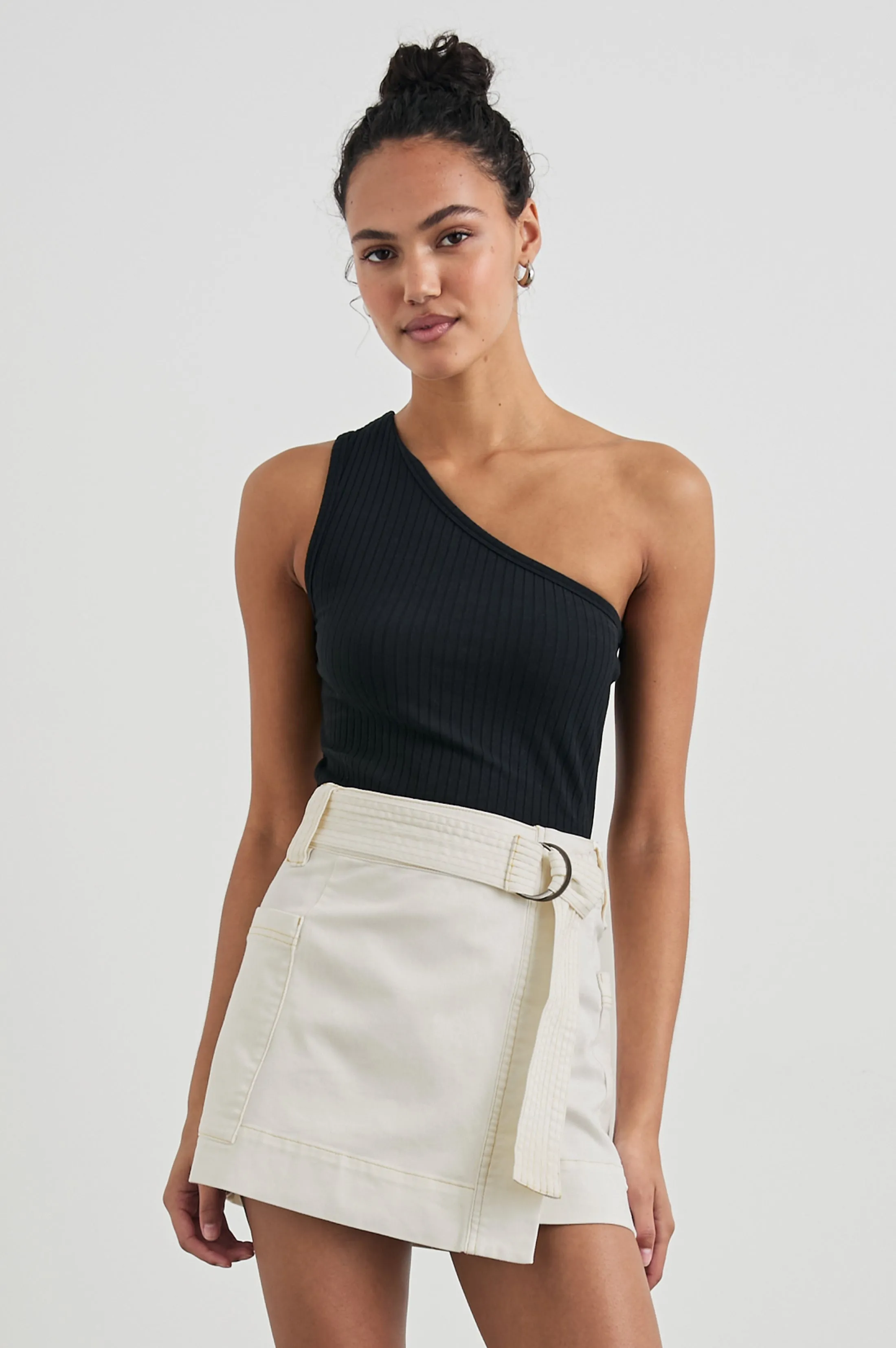 DEANNA SKIRT - VINTAGE ECRU CONTRAST STITCH Rails