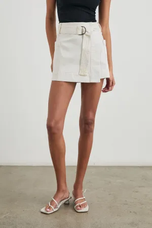 DEANNA SKIRT - VINTAGE ECRU CONTRAST STITCH Rails