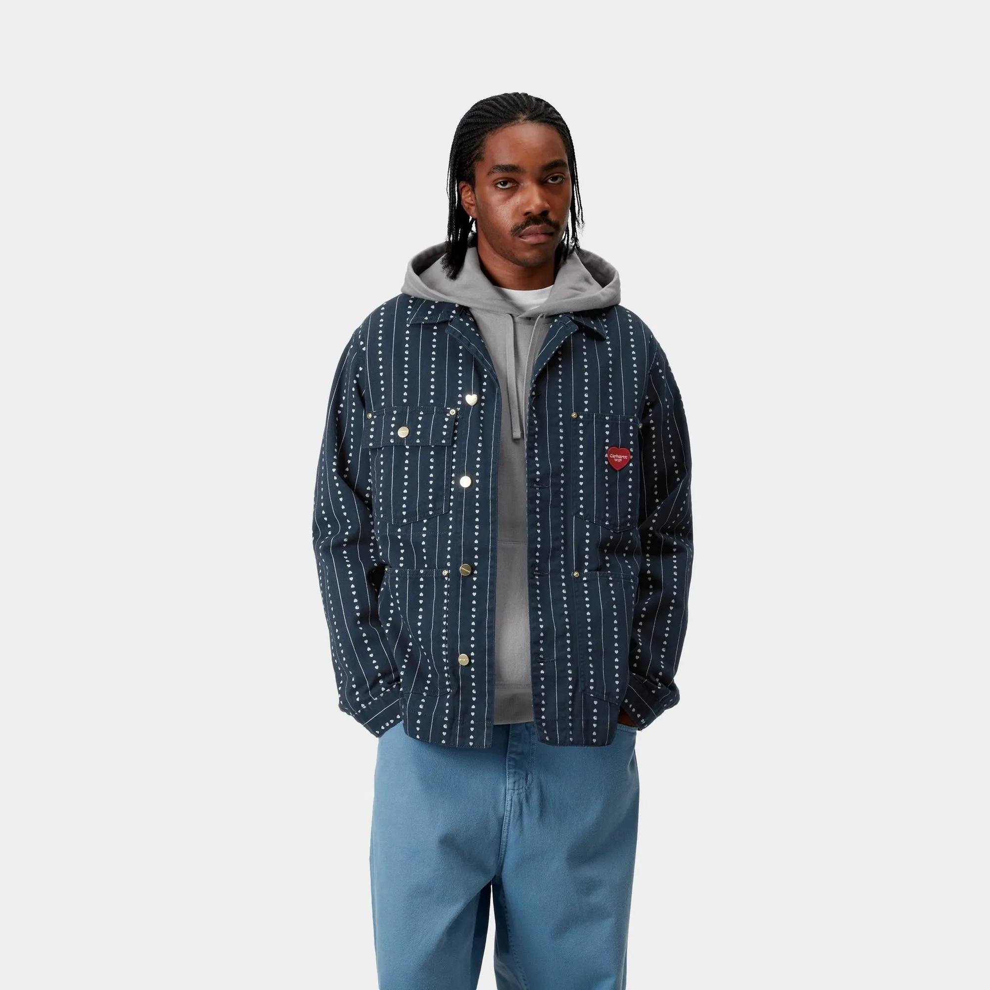 Drewe Chore Coat | Ink / Natural Heart C Pinstripe Carhartt WIP