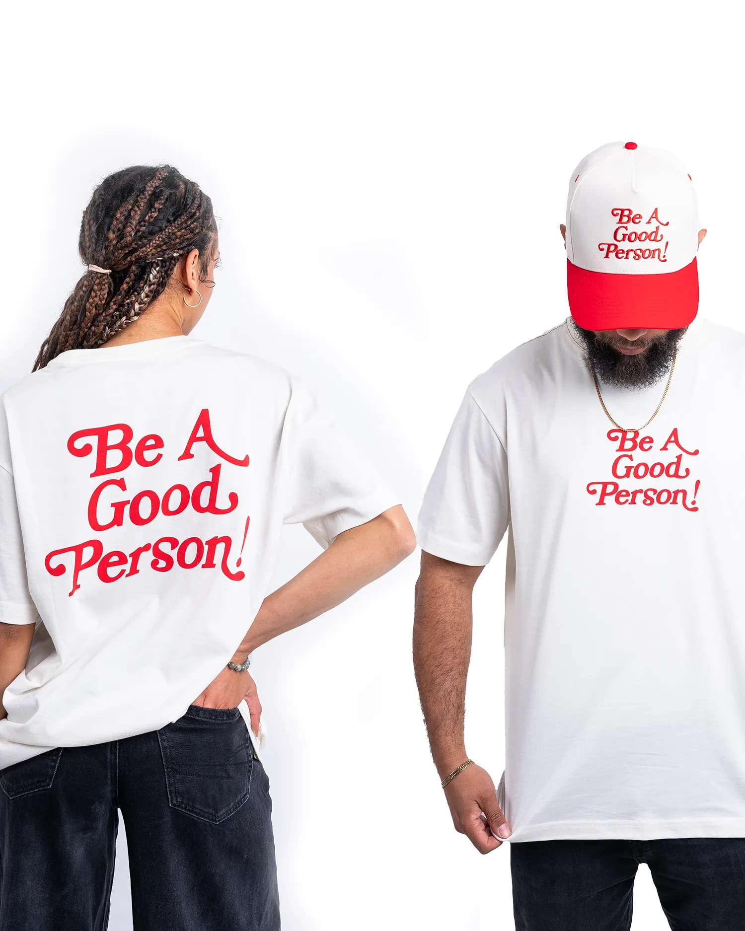 Exclamation T-Shirt - Cream/Red