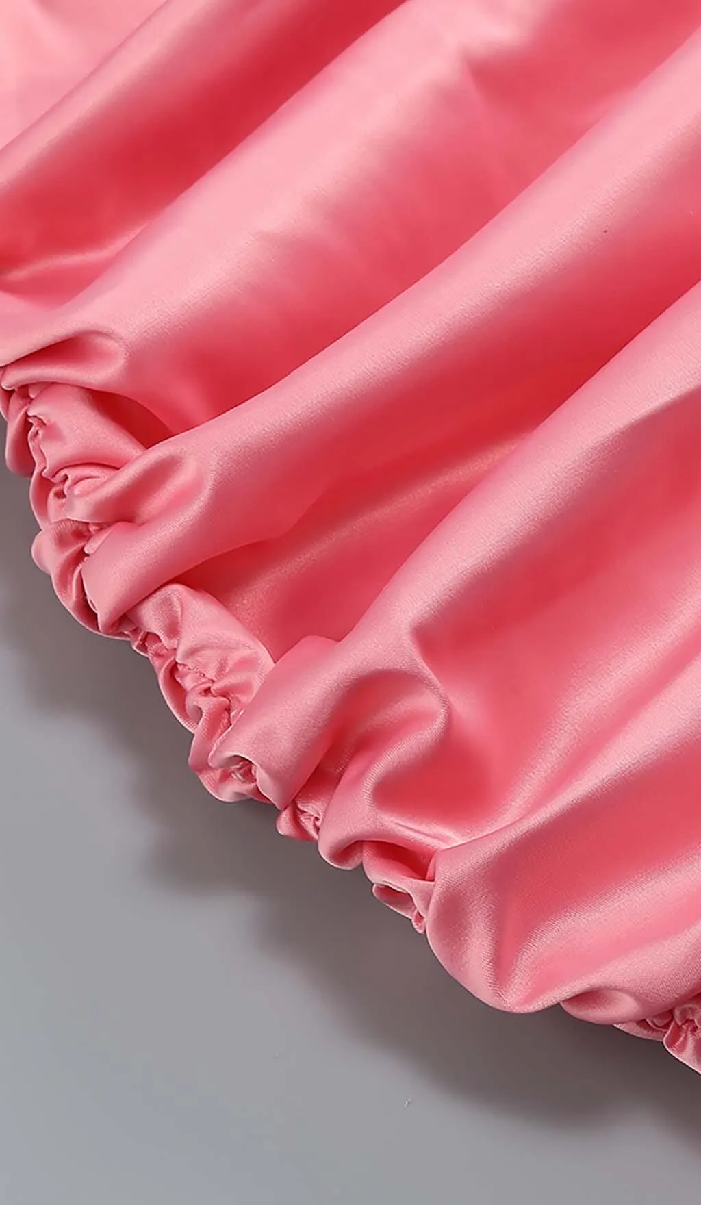 FLORAL ONE SHOULDER SATIN MINI DRESS IN PINK Gloria Lanvin
