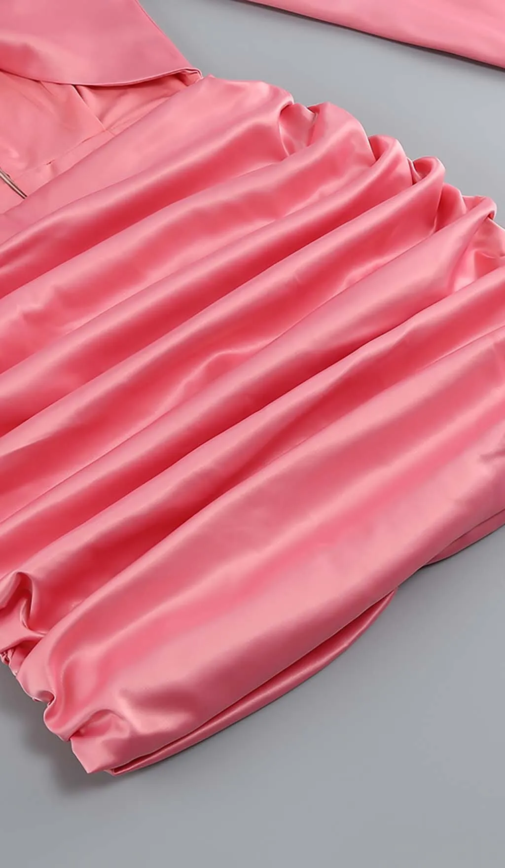 FLORAL ONE SHOULDER SATIN MINI DRESS IN PINK Gloria Lanvin