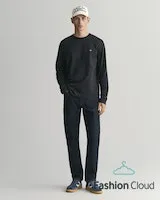 Gant Mens Slim Gant Jeans Dark Blue and Dark Blue Worn