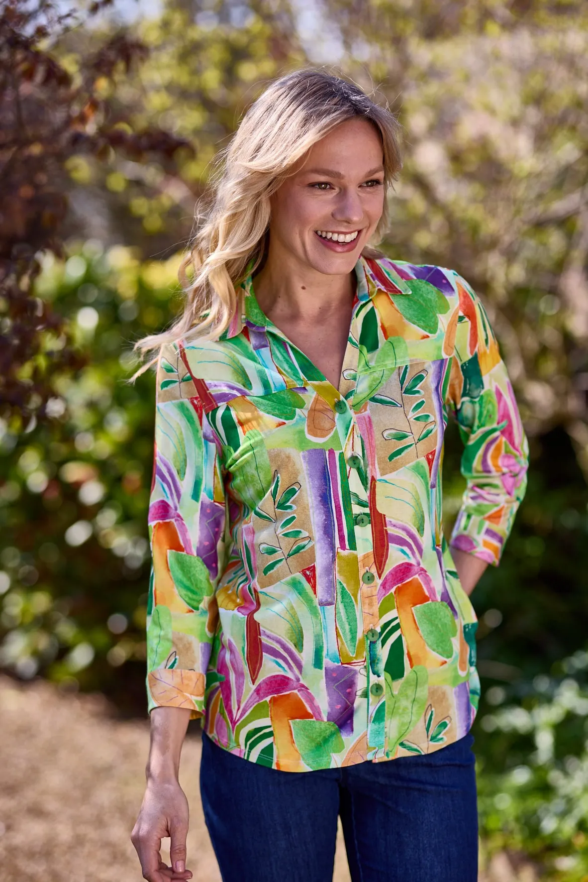 Gun Hill Mens Anto Shirt -  Green multi
