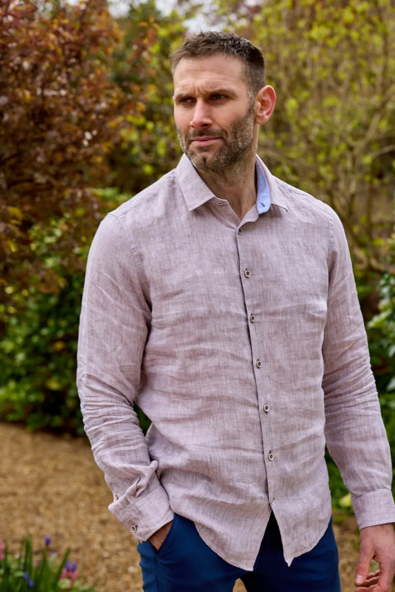 Gun Hill Mens Poros shirt - Sand