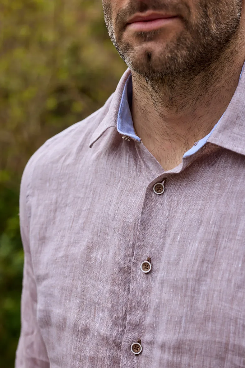 Gun Hill Mens Poros shirt - Sand