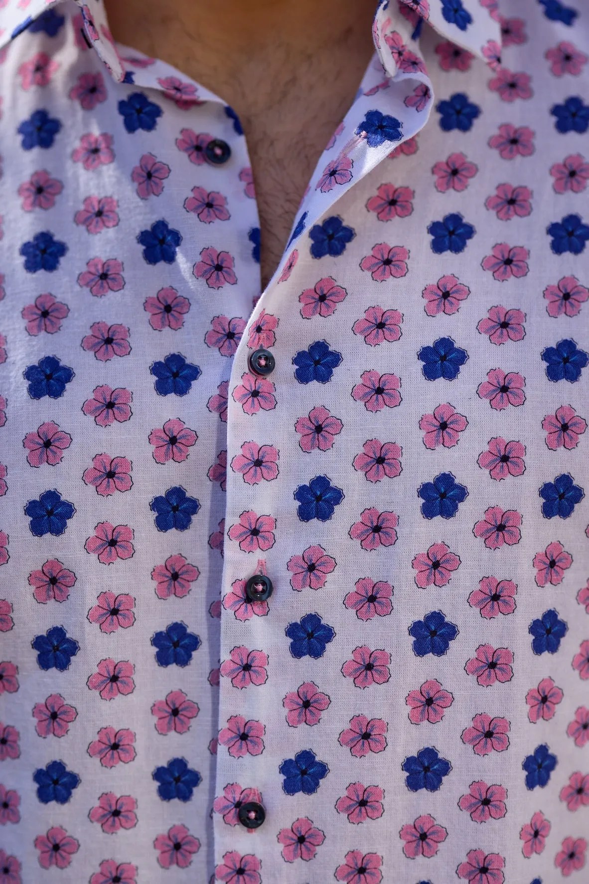 Gun Hill Mens Viper Shirt - Pink/blue