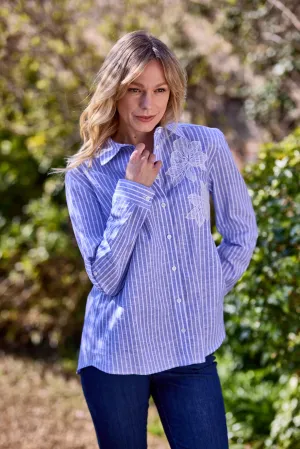 Gun Hill Womens Tabay Shirt - Blue/white